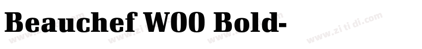 Beauchef W00 Bold字体转换 Beauchef W00 Bold字体转换